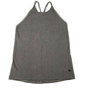 Lululemon Athletica Womens M/8 Dark Gray Criss Cross Strap Open Hole Back Tank